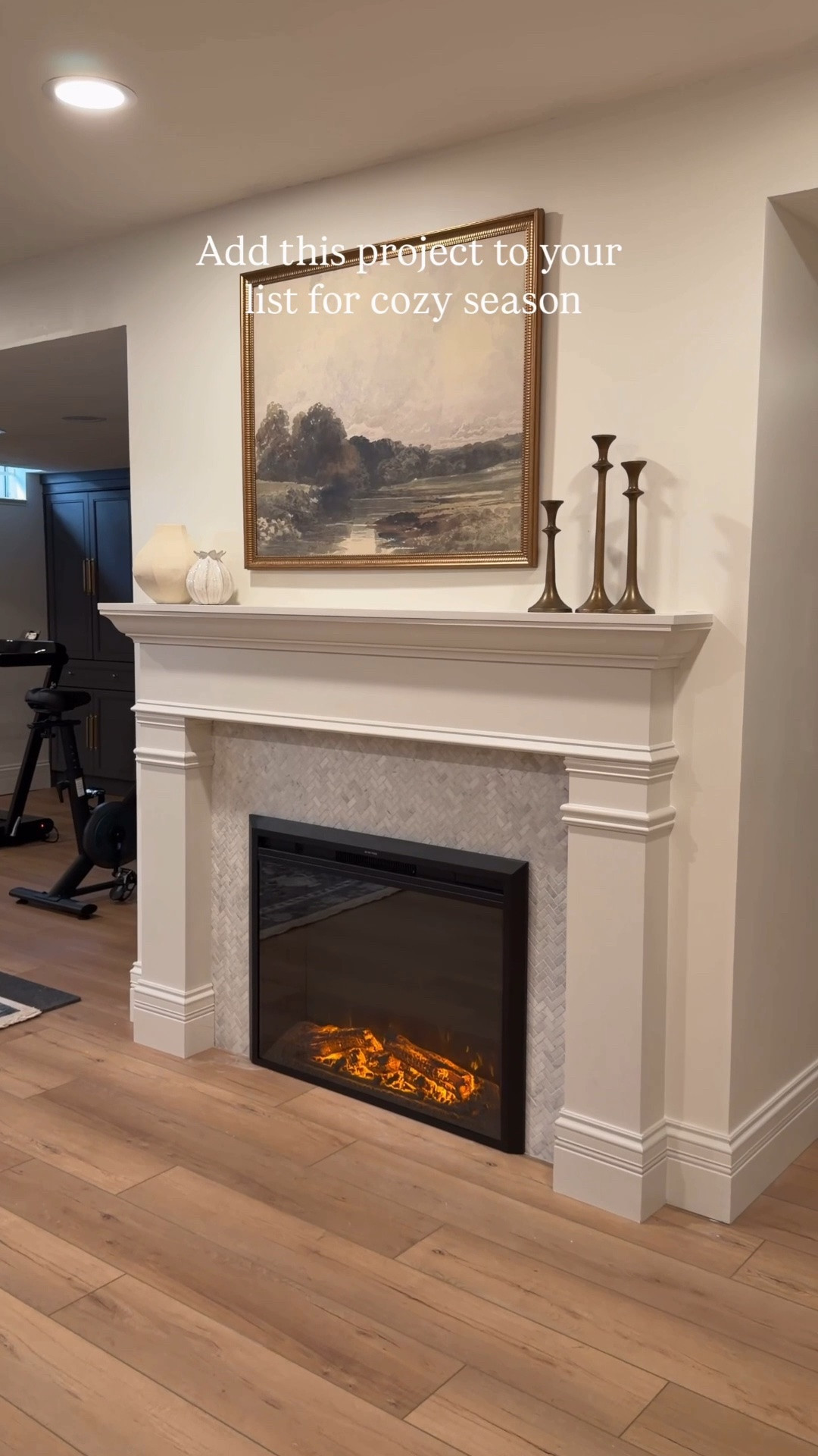 This electric fireplace is one of my favorite things I added to our basement! It was pretty easy to build and makes a huge impact! Linking as much as I can in today’s LTK post. Head to my basement highlights for more details on how I built it!

#LTKdayinmylife #LTKHome #LTKSeasonal
