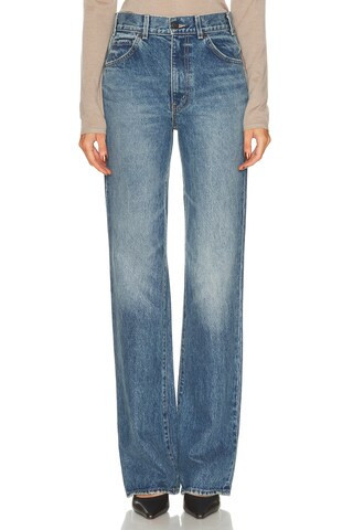 NILI LOTAN Joan Straight Leg in Blue | FWRD 