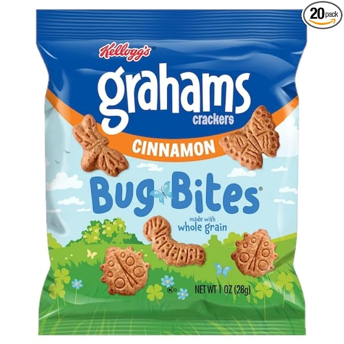 Bug Bites Grahams Crackers Curated by Tribeca Curations | 1 Ounce | Pack of 20 (Cinnamon) | Amazon (US)