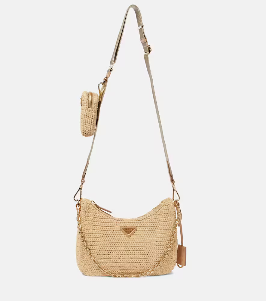 Prada Re-Edition 2005 Small raffia shoulder bag | Mytheresa (US/CA)