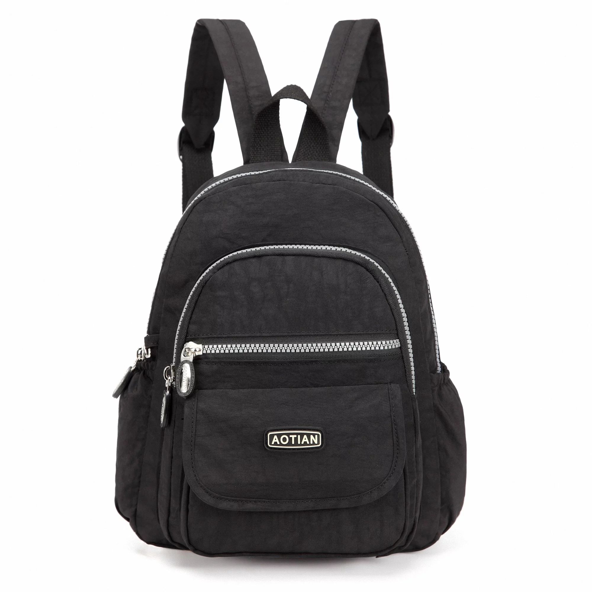 AOTIAN Mini Nylon Women Backpacks Casual Lightweight Small Daypack for Girls Black | Walmart (US)