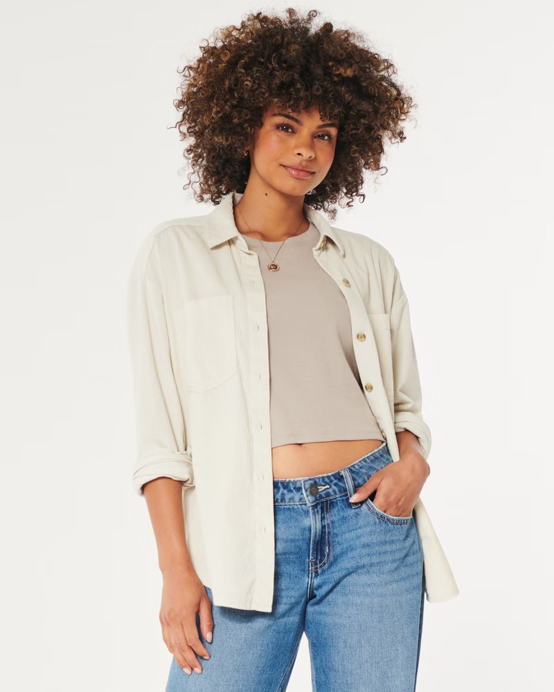Oversized Corduroy Shirt | Hollister (US)