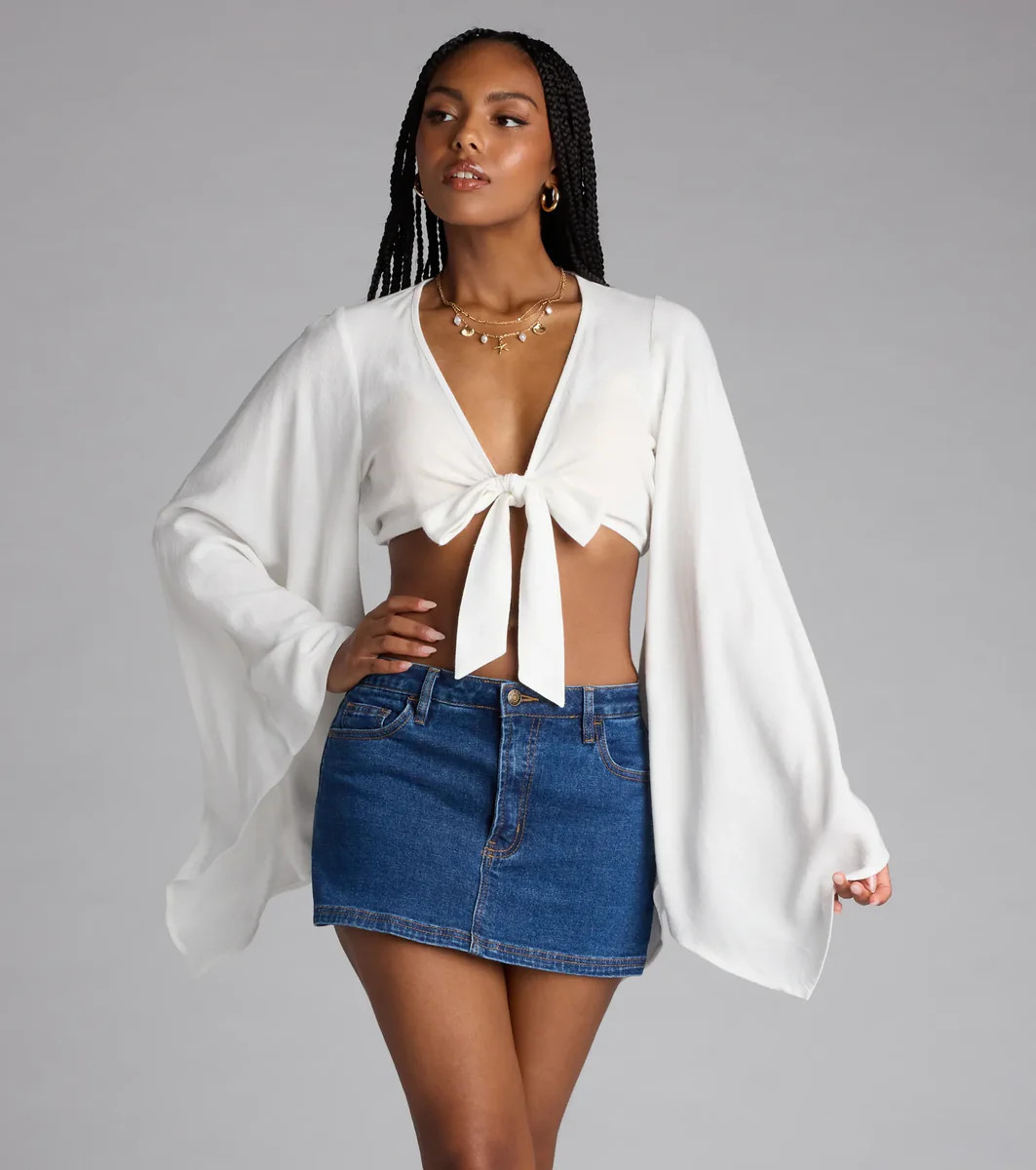 Meet For Golden Hour Tie-Front Top | Windsor Stores