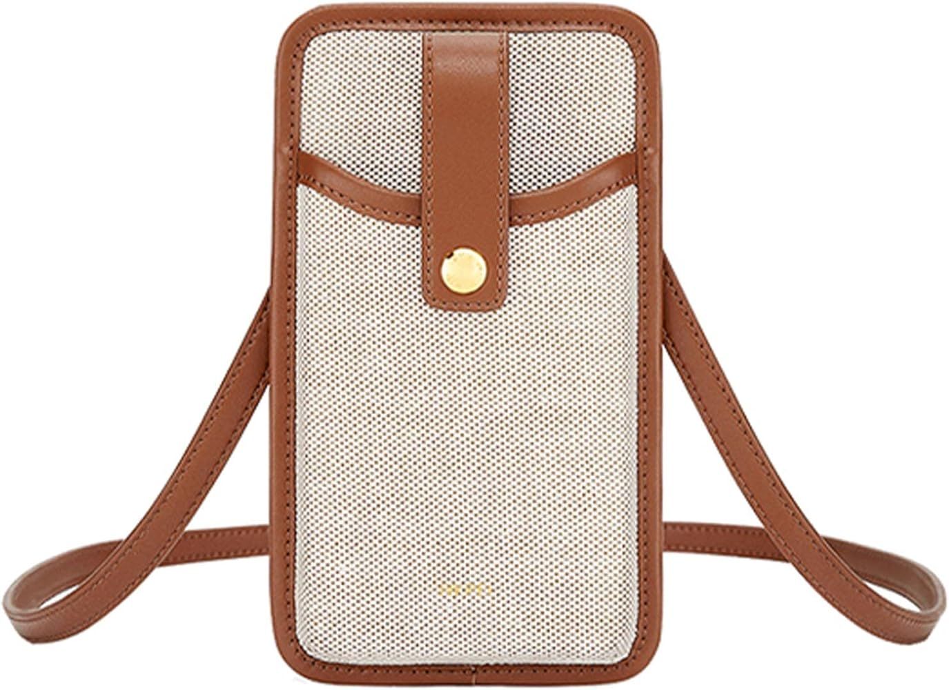 JW PEI Aylin Canvas & Quinn Vegan Leather Cell Phone Crossbody Bag | Amazon (US)