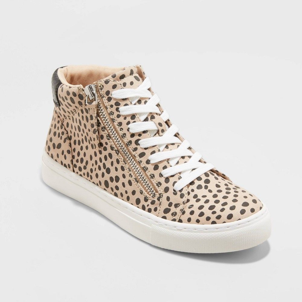 Women's Brooklin High Top Leopard Print Sneakers - Universal Thread Brown 6.5 | Target