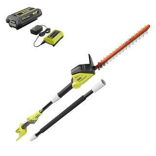 RYOBI 40V 18 in. Cordless Battery Pole Hedge Trimmer with 2.0 Ah Battery and Charger RY40630 | The Home Depot