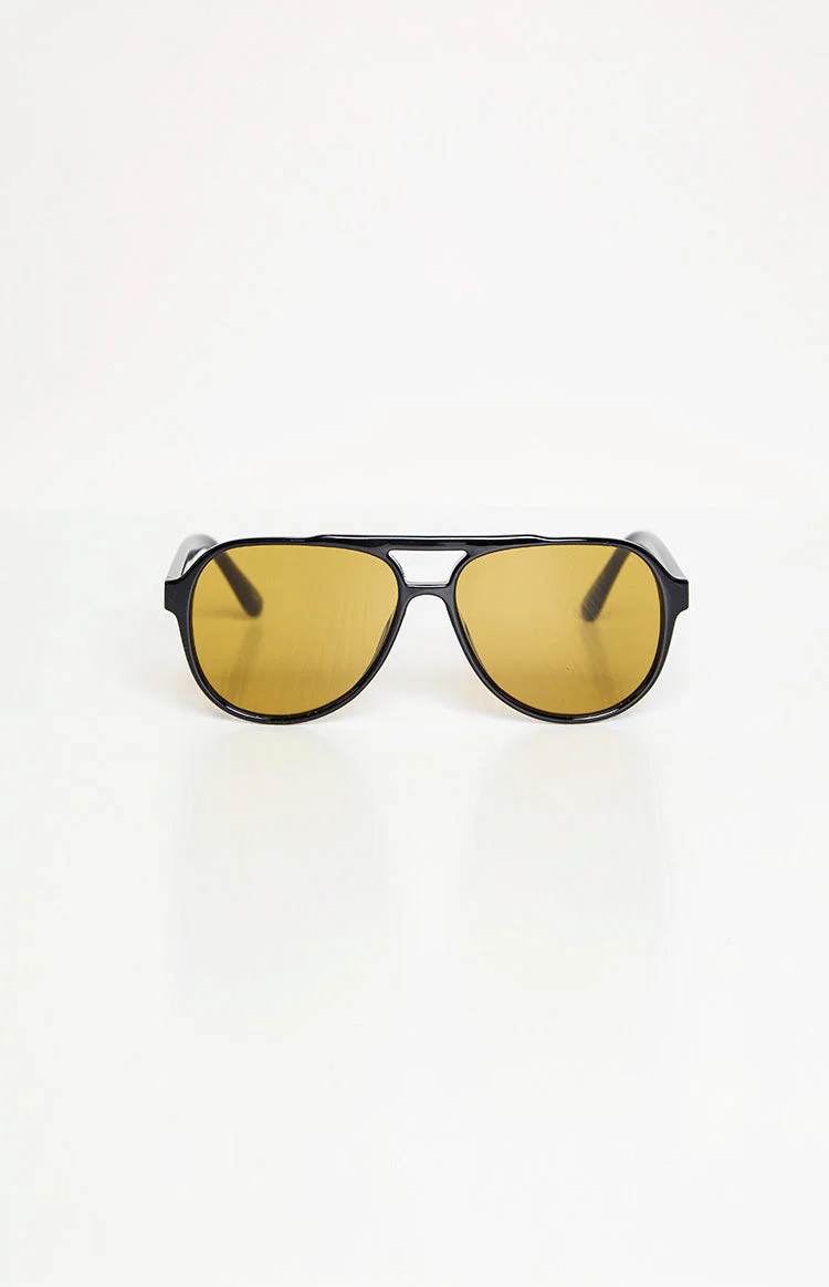 Otra Eyewear Stevie Black Aviator Sunglasses | Beginning Boutique (US)
