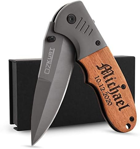 Valentines Day Gifts For Him, Elegant Pocket Knives For Men w/ His Name - Text | 20 Fonts | Perso... | Amazon (US)