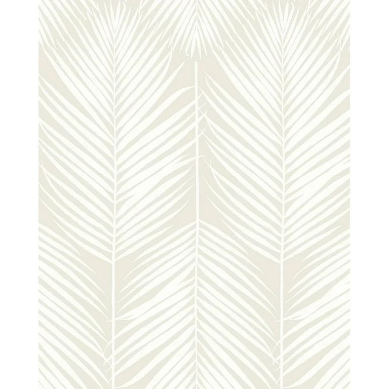 NextWall Palm Silhouette Coastal Prepasted Wallpaper (Sea Salt) | Walmart (US)