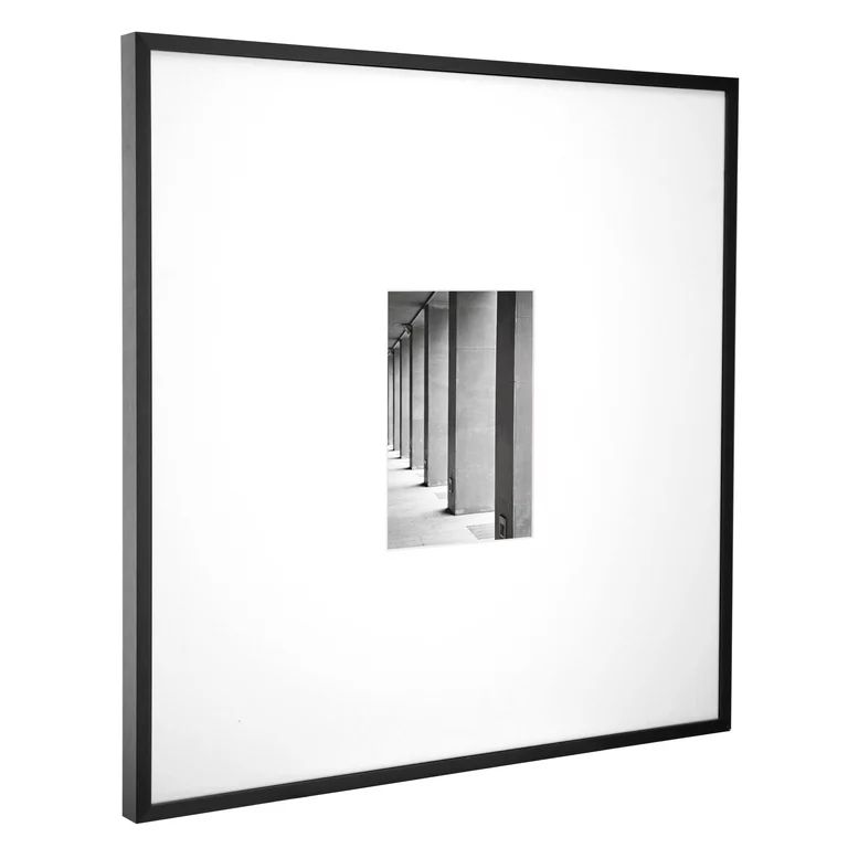 Better Homes & Gardens 18x18 Matted to 5x7 Metal Gallery Wall Picture Frame, Black - Walmart.com | Walmart (US)