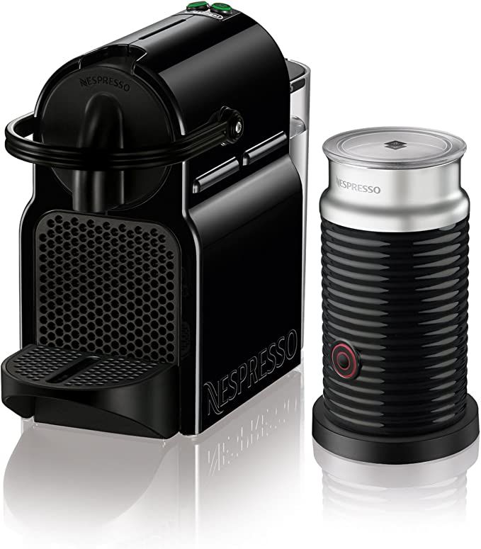 Nespresso Inissia Espresso Maker with Aeroccino Milk Frother by De'Longhi, Black | Amazon (US)