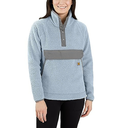 Carhartt Women's Relaxed Fit Fleece Pullover, Neptune, 2X | Amazon (US)
