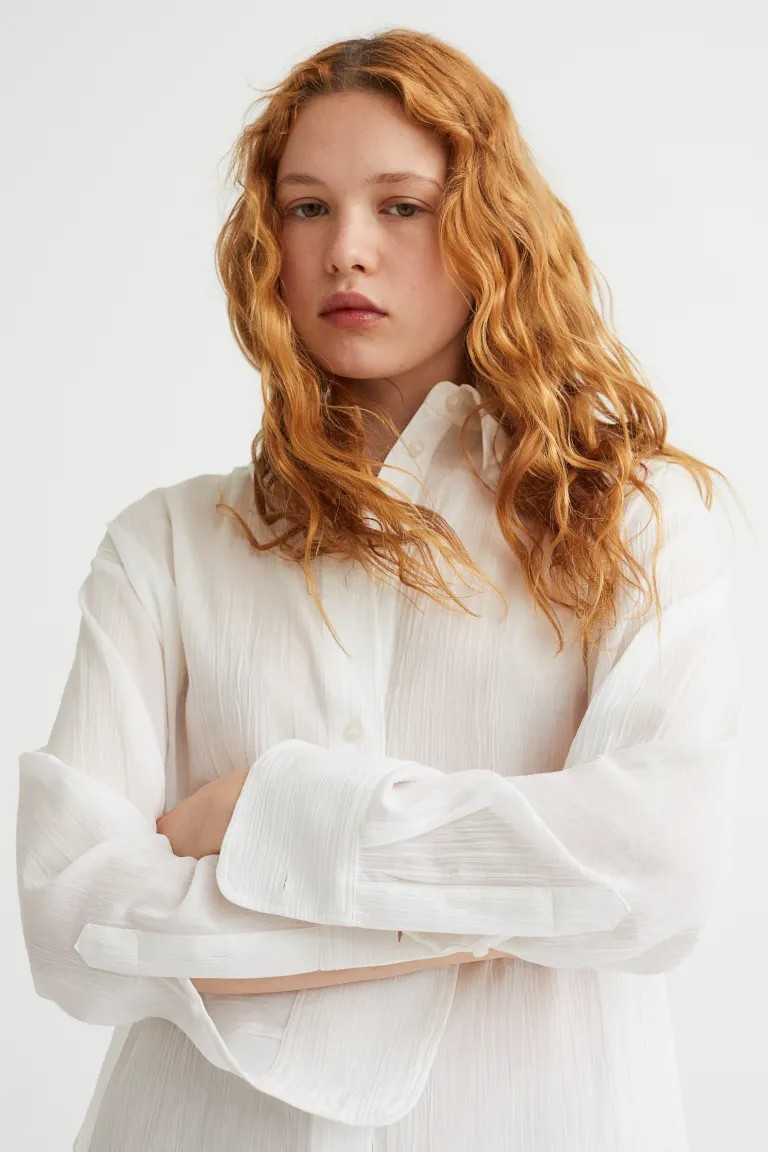 Crinkled Cotton Shirt | H&M (US + CA)
