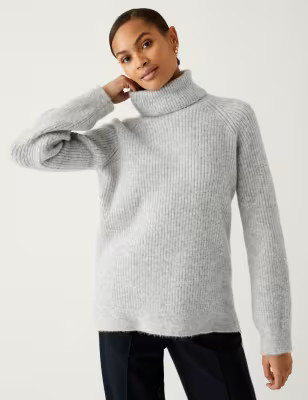 Ribbed Roll Neck Jumper | Marks & Spencer (UK)