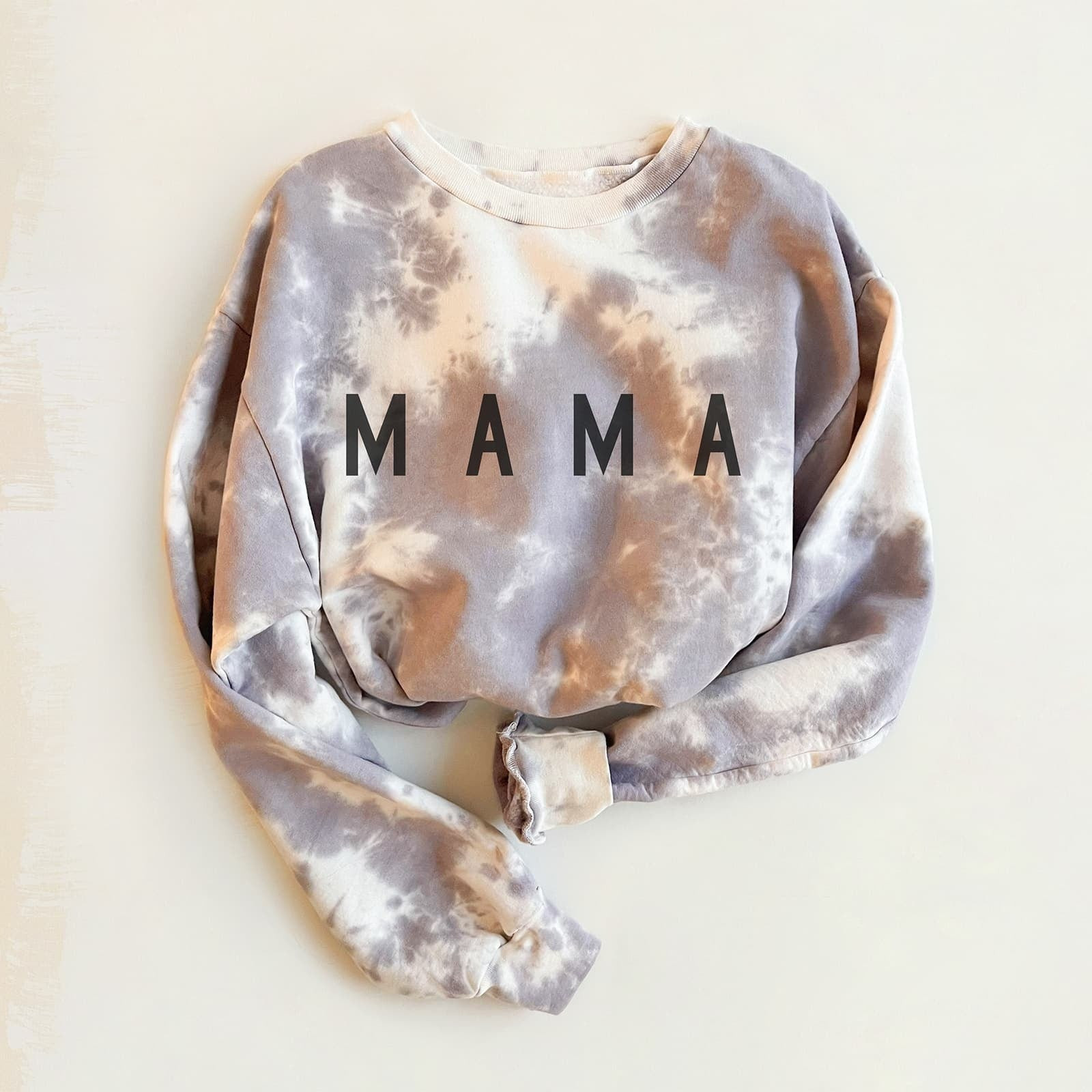 Womens Mama Everyday Sweatshirt in Blackberry Tie Dye Color - Ford And Wyatt | Ford and Wyatt