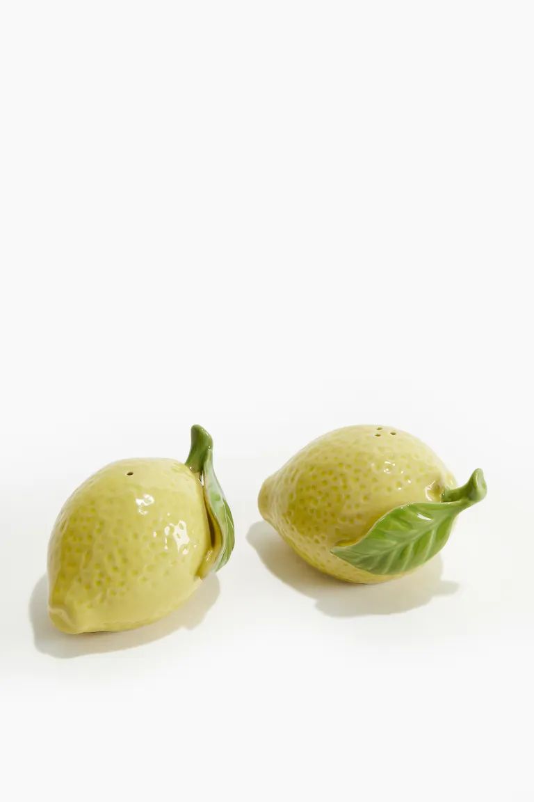 Stoneware Salt and Pepper Shakers - Yellow/lemon - Home All | H&M US | H&M (US + CA)