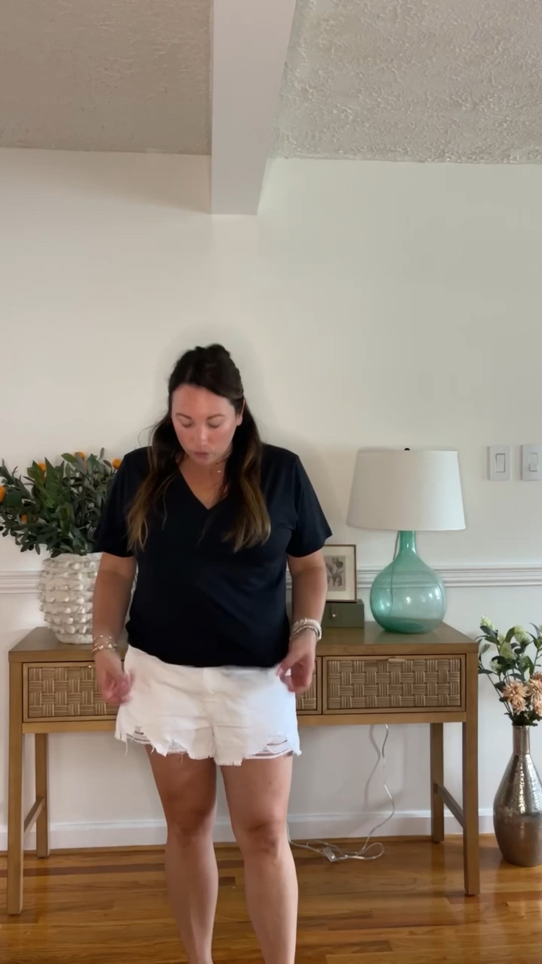 Take a black tshirt and white shorts to the next level with this styling method. 

#LTKMidsize #LTKStyleTip #LTKSaleAlert