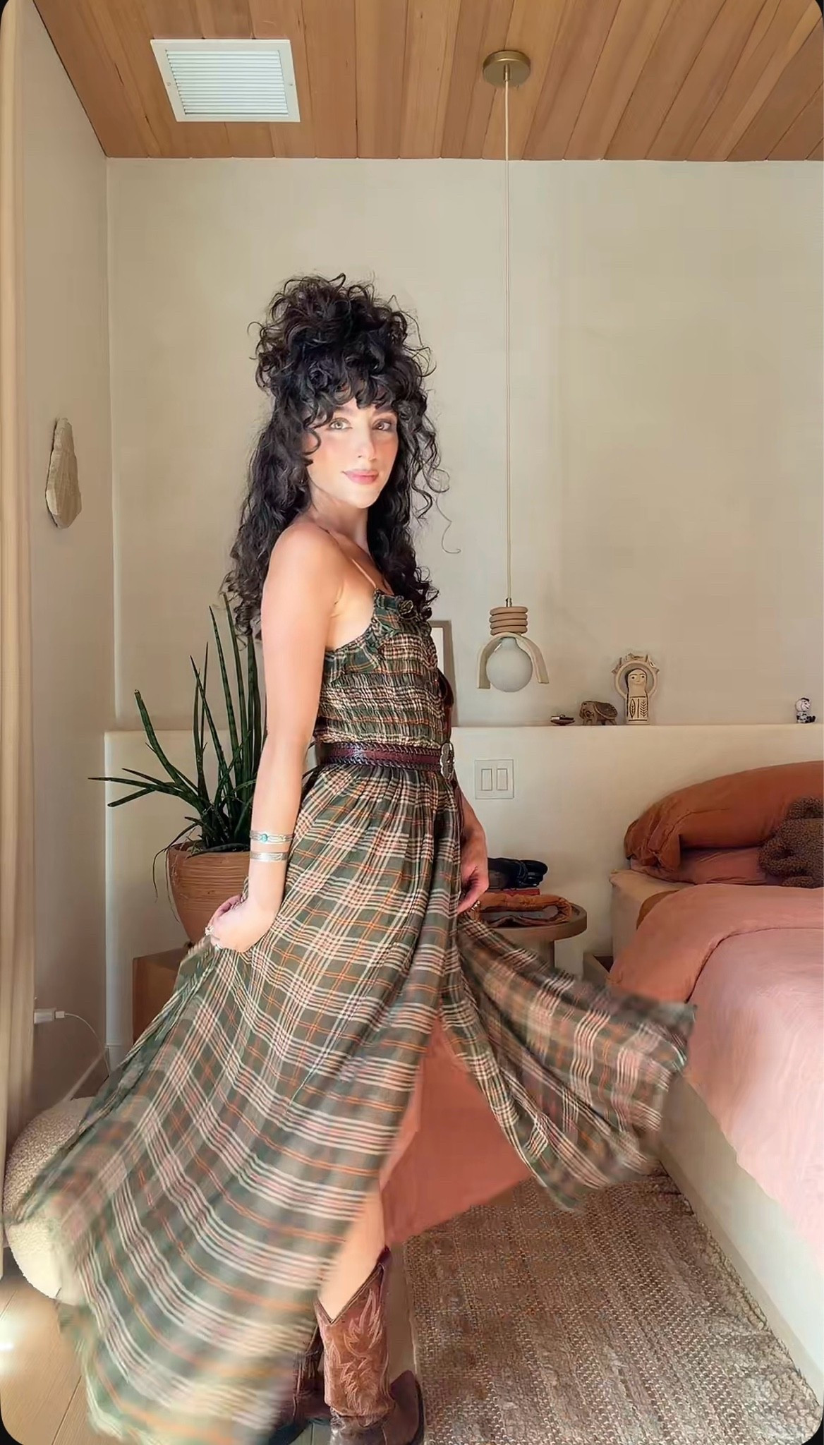Love this dress for fall. The plaid feels so much like autumn and it has a pretty orangey brown lining. Would be so cute with a sweater over it. 

Fall dresses, country concert outfit

#LTKgrwm #LTKPetite