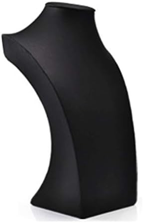 COMELYJEWEL 13.4" Tall Black PU Faux Leather Necklace Chain Holder Storage Display Show Boutique ... | Amazon (US)