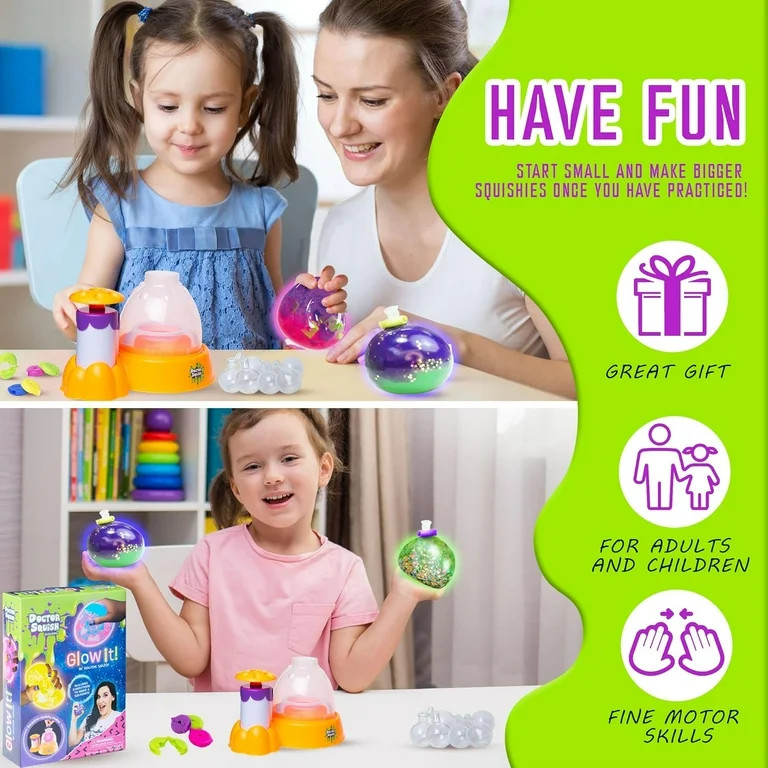 Doctor Squish Glow in The Dark Squishy Pack Refills - DIY Squishy Making Kit - Create Your Own Sq... | Walmart (US)
