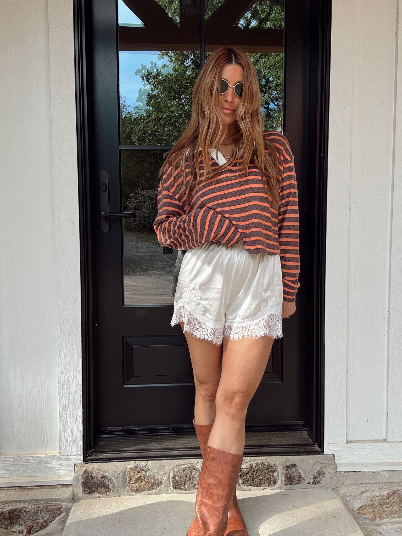 Styling viral Amazon lace satin shorts

#LTKootd #LTKPetite