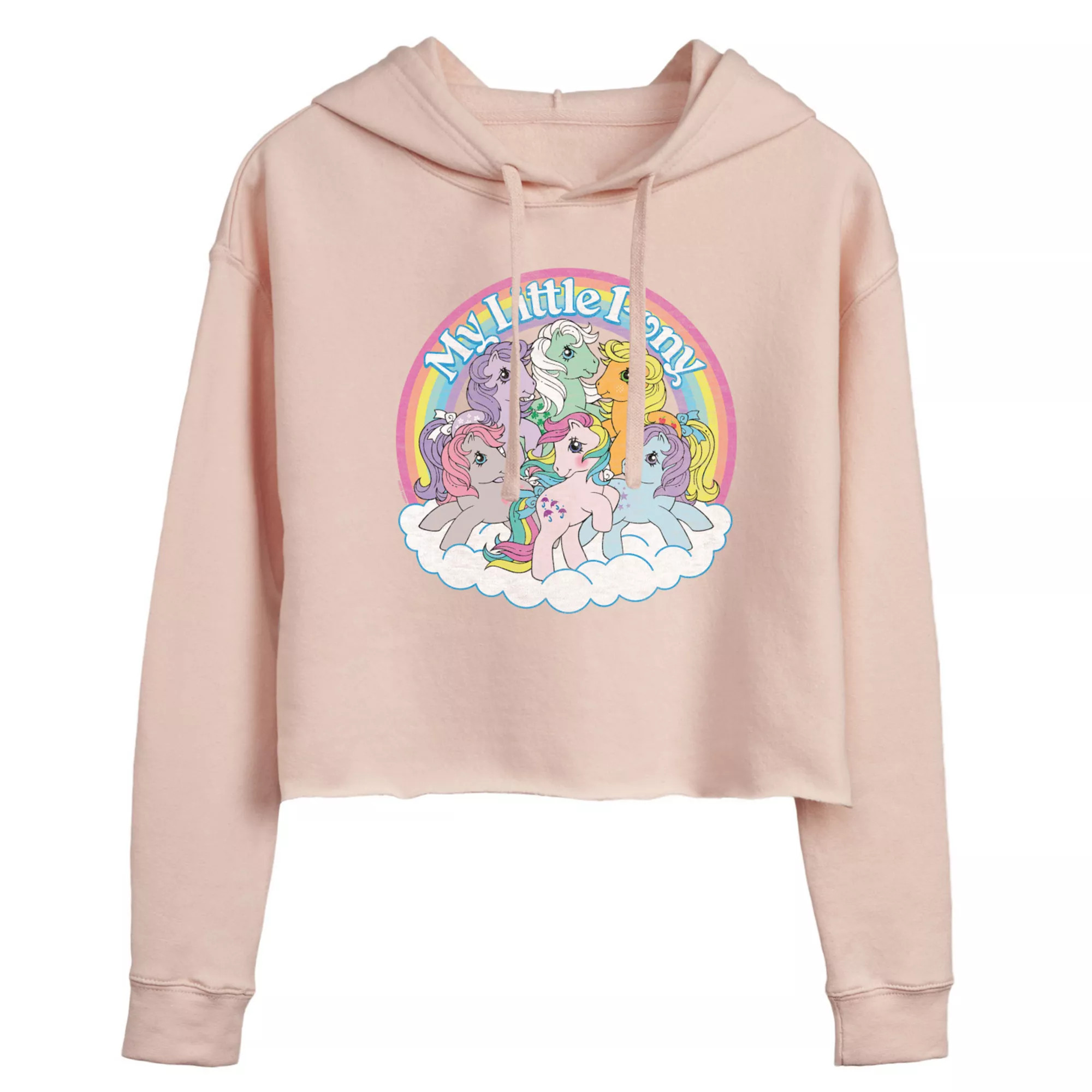 Juniors' My Little Pony Retro Cropped Graphic Hoodie | Kohl's