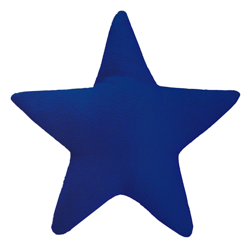Navy Blue Boucle Star Shaped Outdoor Throw Pillow, 16" | At Home