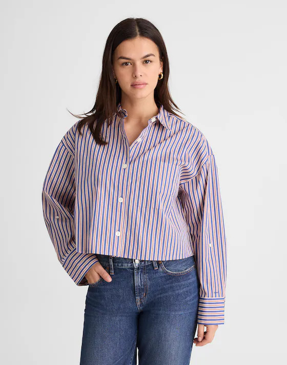 Straight-Hem Shirt in Poplin | Madewell