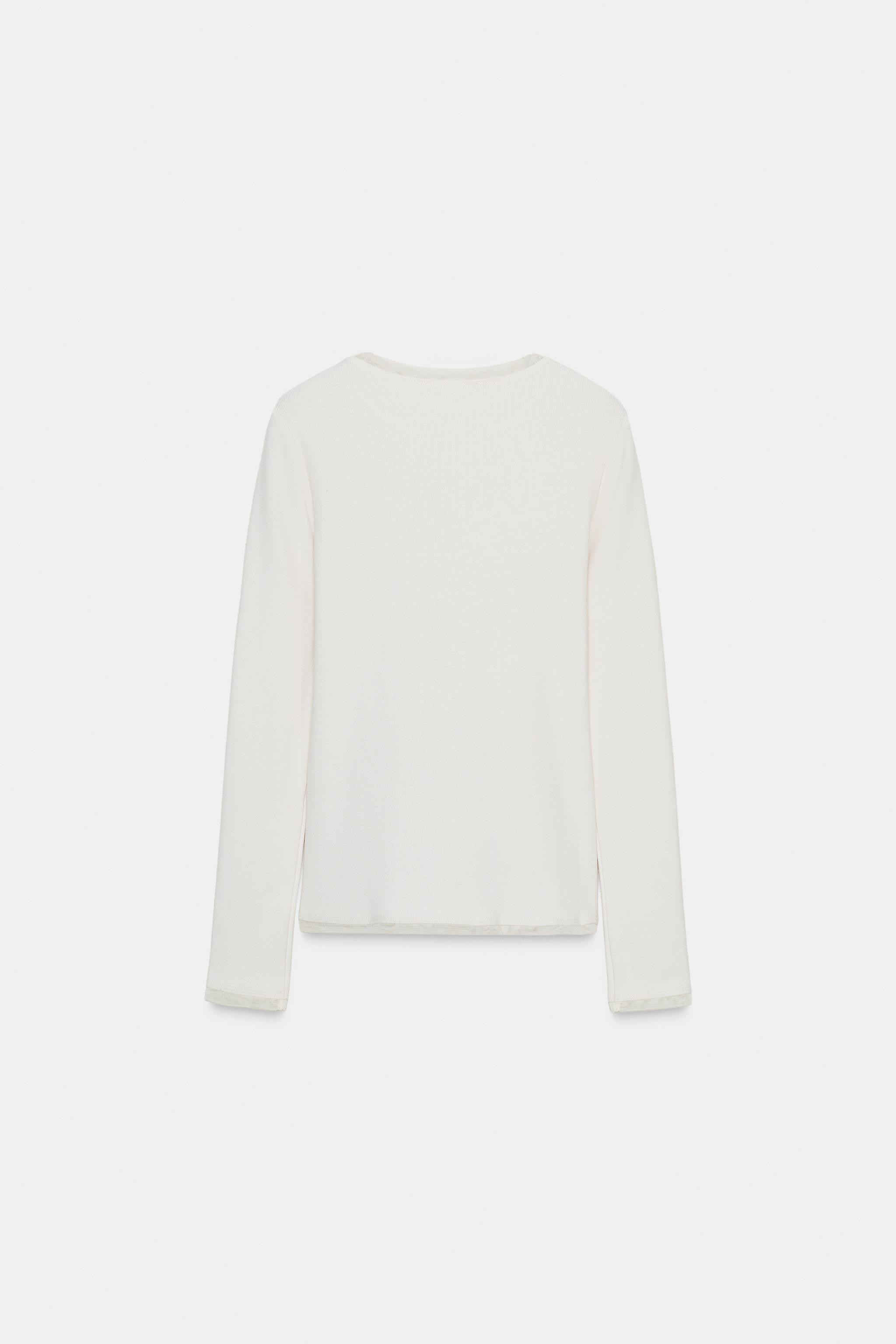 TULLE TRIM T-SHIRT | Zara US