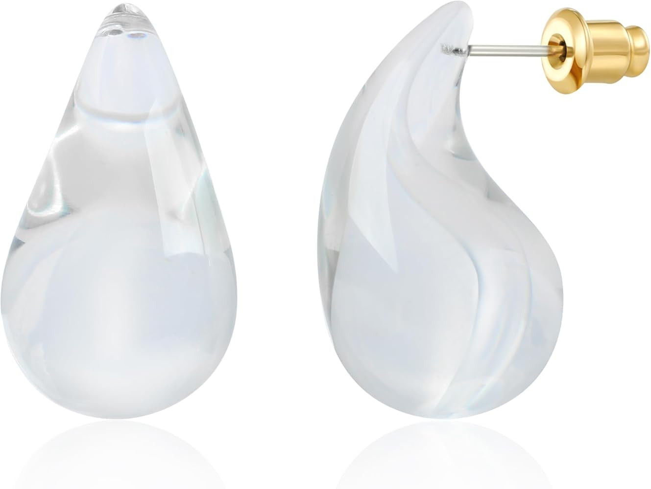 Waterdrop Earrings for Women Four Color Teardrop Earrings Chunky Earrings Dupes Earrings Perfect ... | Amazon (US)