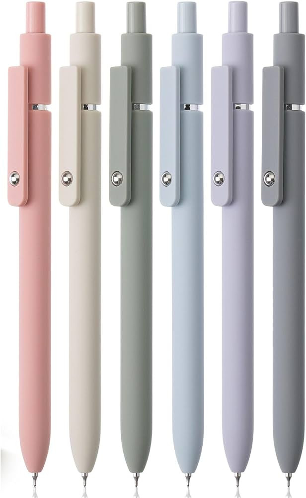 Mr. Pen - Retractable Fine Point Gel Pens, 6 Pack, Morandi Barrels, Fast Dry Ink, Cute Aesthetic ... | Amazon (US)