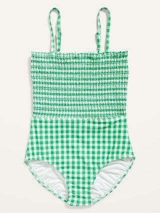 Smocked-Bodice One-Piece Swimsuit for Girls | Old Navy (US)