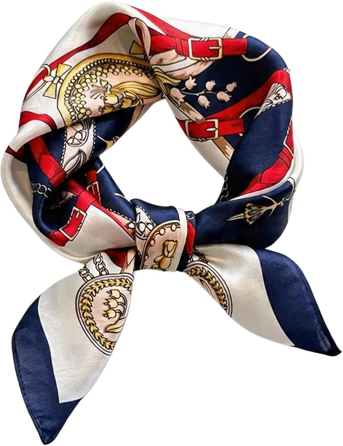 100% Mulberry Silk Scarf for Women Lightweight 21" Small Square Neck Scarf Headscarf Neckerchief ... | Amazon (US)