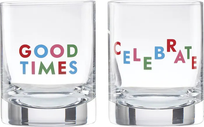 kate spade new york celebrate double old fashioned glasses - set of 2 | Nordstromrack | Nordstrom Rack