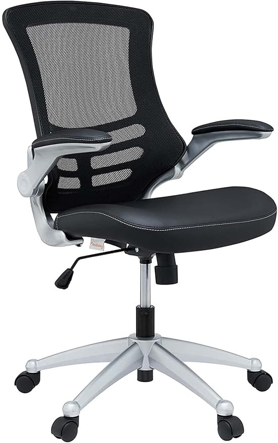 Modway Attainment Mesh Back and Vinyl Seat Modern Office Chair in Black | Amazon (US)
