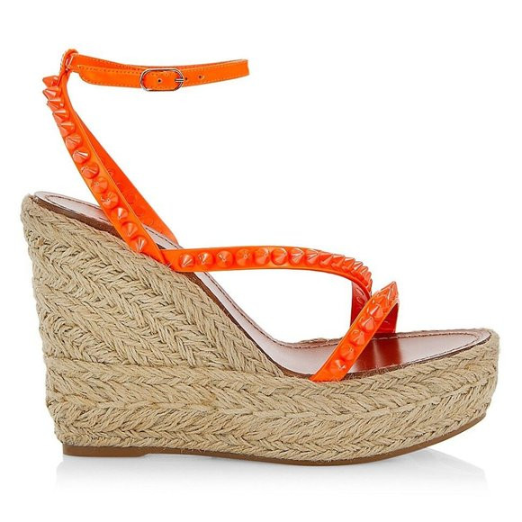 Christian Louboutin MAFALDINA ZEPPA Spiked Platform Wedge Heel Sandal Shoes | Poshmark