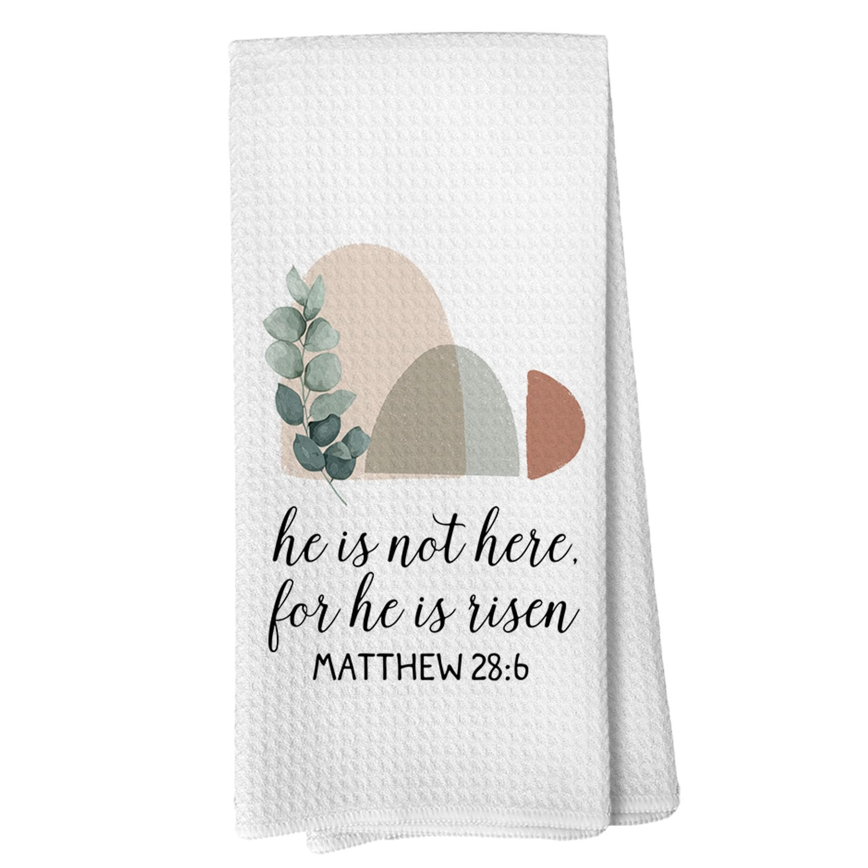Boho Christian Kitchen Towels, Easter Bible Verse Kitchen Towels Dish Towels, He is Risen Dish Te... | Amazon (US)