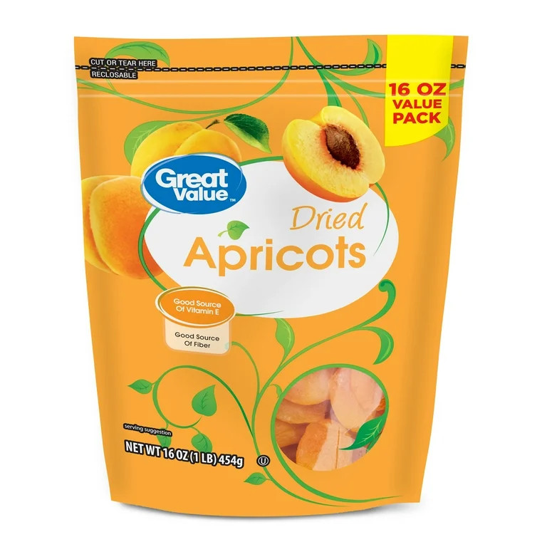 Great Value Dried Apricots, 16 oz | Walmart (US)