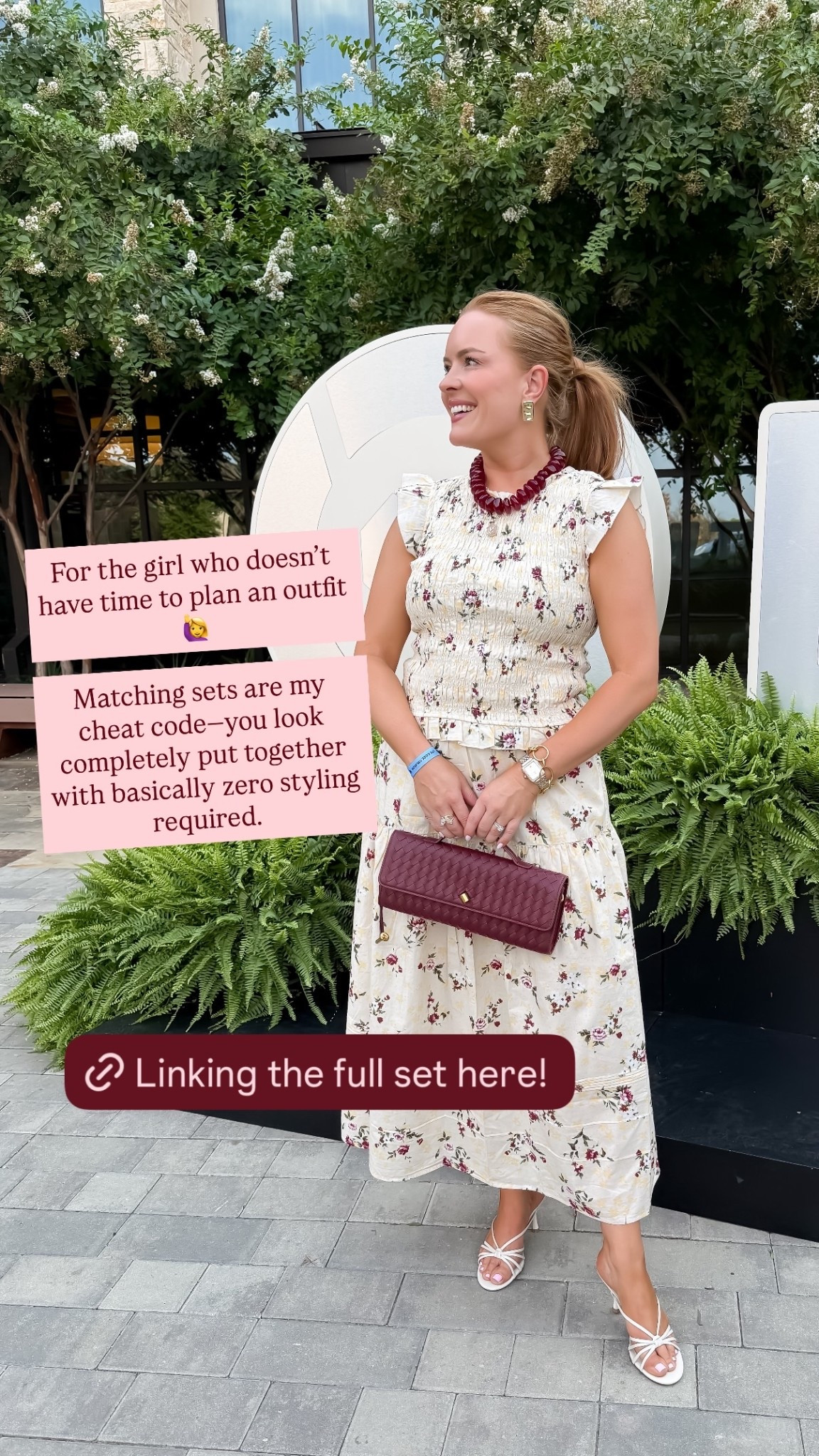 For the girl who doesn’t have time to plan an outfit 🙋‍♀️

Matching sets are my cheat code—you look completely put together with basically zero styling required. @abercrombie 
@shop.ltk 
@ltk.creators