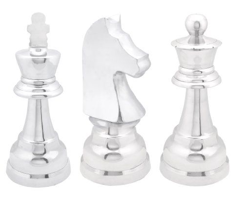 Aluminum Chess Pieces, 4 by 9-Inch, Set of 3 | Amazon (US)