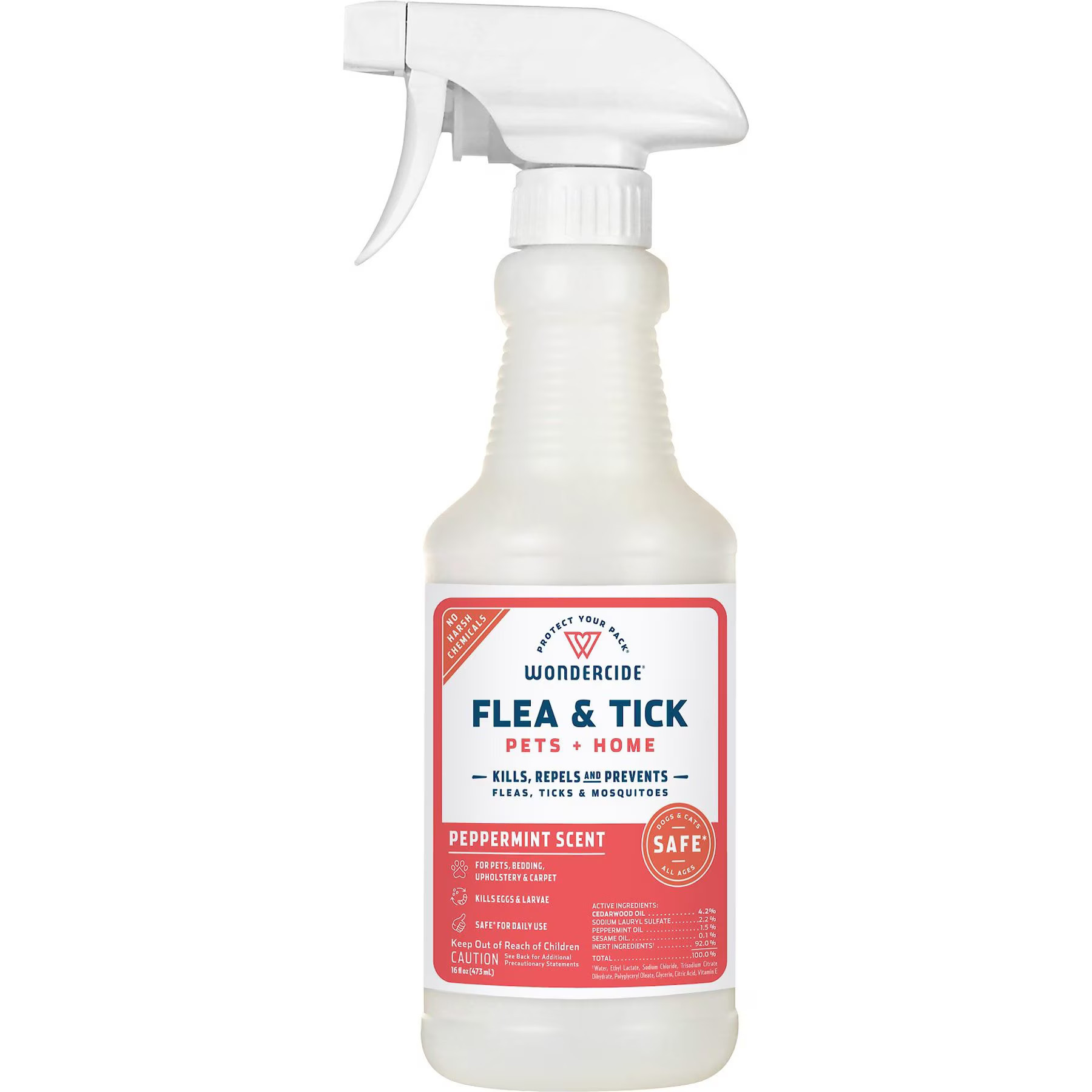 Wondercide Natural Flea, Tick & Mosquito Spray for Dogs & Cats, Peppermint, 16-fl oz bottle | Chewy