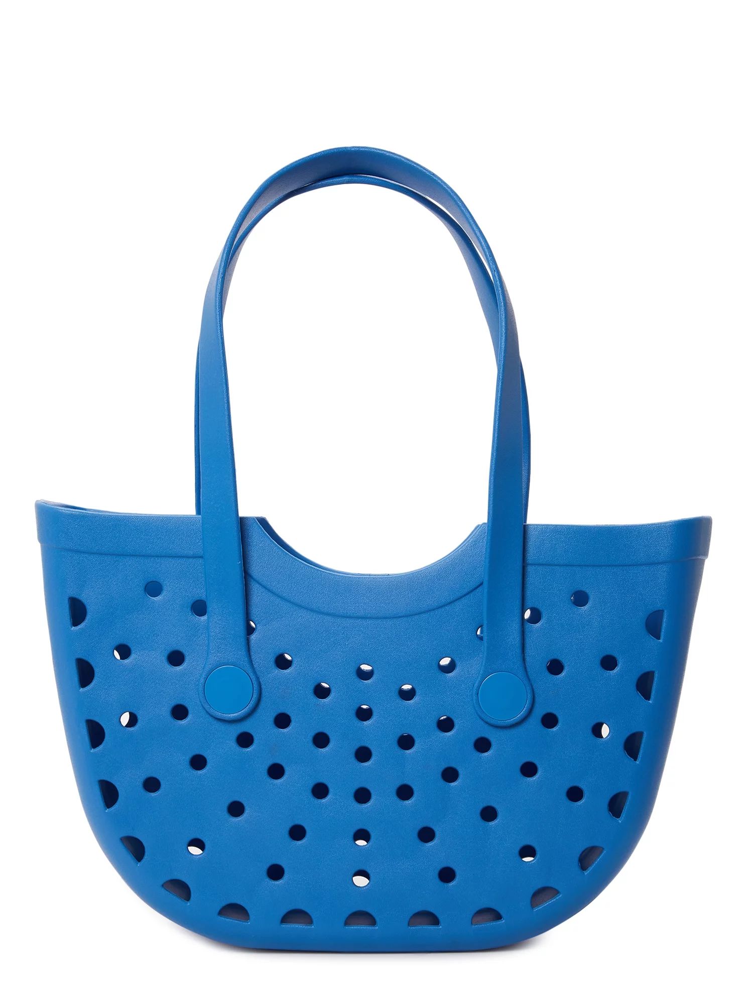 Time and Tru Women’s Molded Tote Bag Cabana Blue - Walmart.com | Walmart (US)