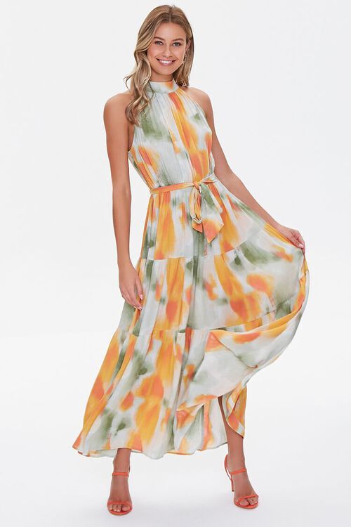 Watercolor Wash Halter Maxi Dress | Forever 21 (US)