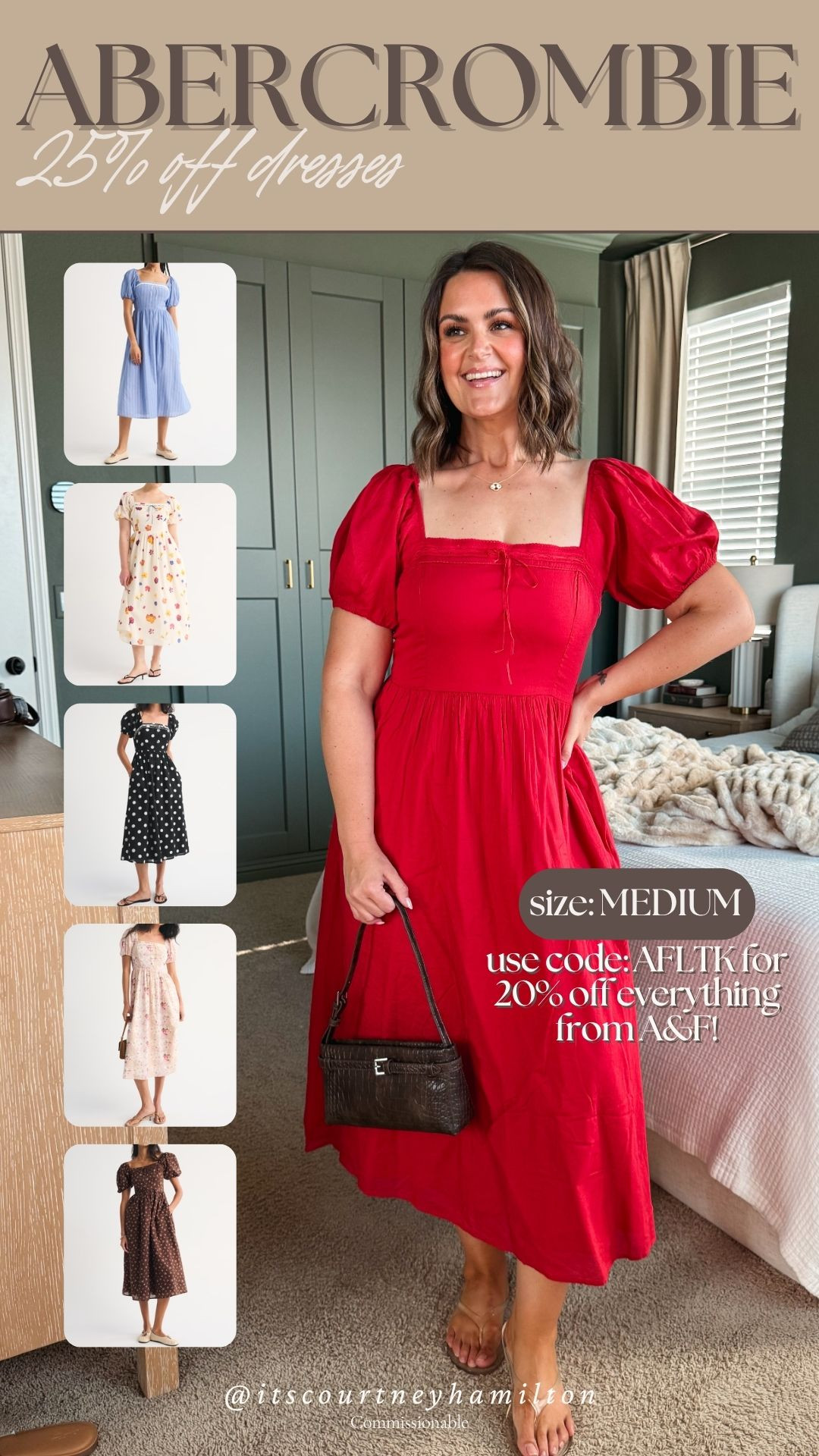 25% off dresses from Abercrombie! Use code AFLTK (stackable) for an additional 20% off almost everything online! 

sale alert, abercrombie, midsize fashion, summer fashion, watchnow, courtney hamilton 

 #LTKxAbercrombie #LTKootd #LTKSeasonal