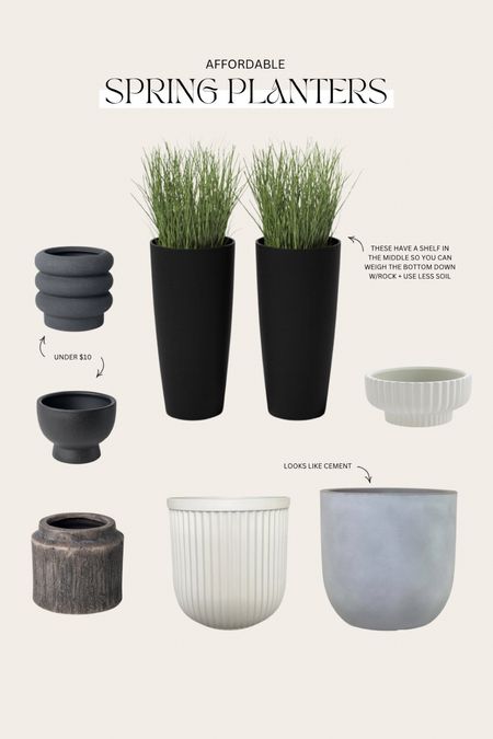 Spring pots, spring planters, Walmart, wayfair 


I own all of these and love them!