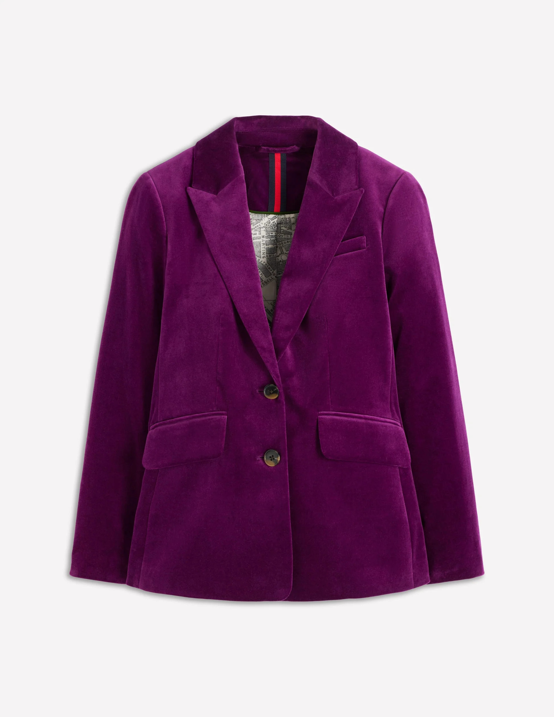 Stamford Velvet Blazer-Plum Jam | Boden (US)