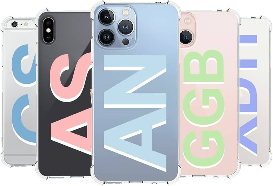 Custom Monogram Initial Phone Case Compatible with iPhone 17 17 Air 16 16e 15 14 13 Pro Max Plus ... | Amazon (US)