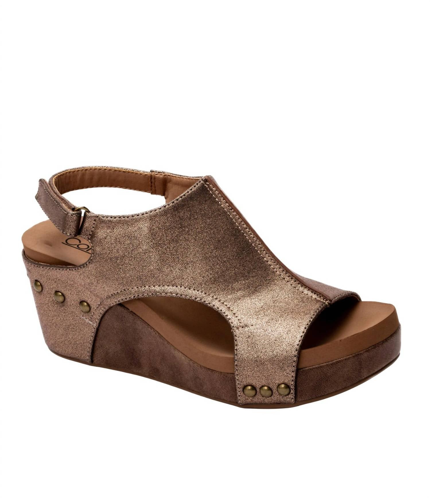 Women's Carley Wedge In Bronze Combo | Shop Simon