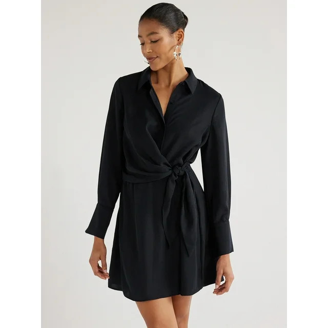 Scoop’s Women Mini Dress with Side Tie | Walmart (US)