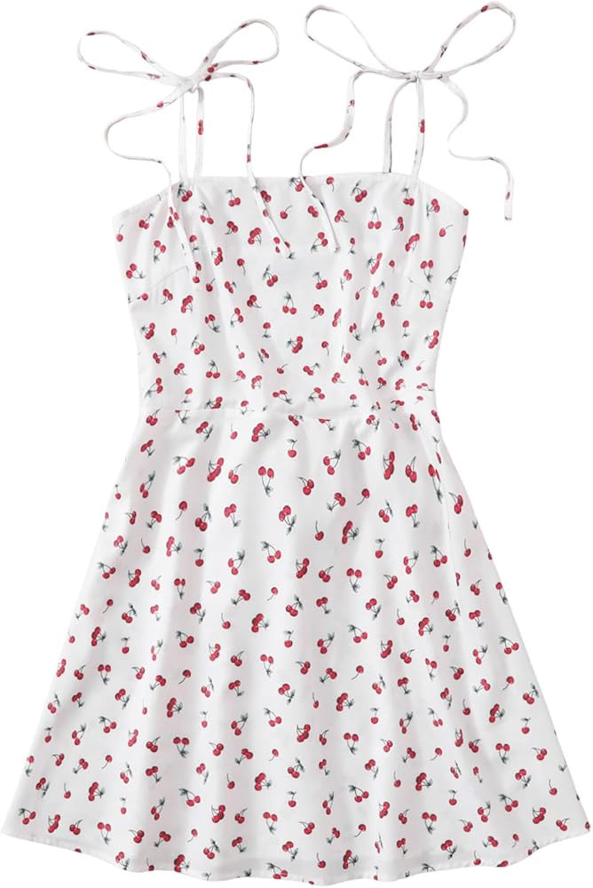 Floerns Women's Ditsy Floral High Waist Cami Short A Line Dress | Amazon (US)
